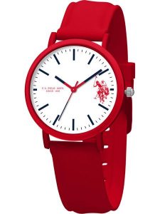 U.S. Polo Assn. Zegarek kwarcowy w kolorze czerwono-białym rozmiar: onesize. Czerwone, analogowe zegarki U.S. Polo Assn. Za 165,71 zł.
