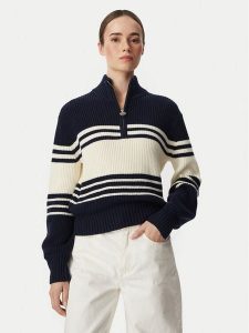 Guess Sweter W6YR47 Z1208 Granatowy Relaxed Fit. Niebieskie swetry klasyczne Guess, m, z syntetyku, bez kołnierzyka. Za 474,99 zł.