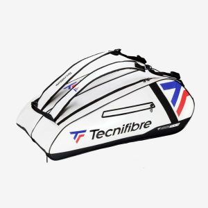 Second Life - Torba tenisowa na 12 rakiet Tecnifibre... - Stan Bardzo Dobry. Białe torby podróżne i sportowe TECNIFIBRE, bez wzorów, z materiału, duże. Za 288,00 zł.