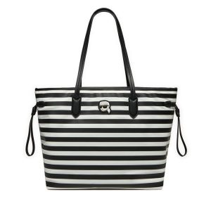 Torebka KARL LAGERFELD. Czarne shopper bag KARL LAGERFELD, bez wzorów, bez dodatków. Za 509,99 zł.