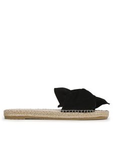 Manebi Espadryle Sandals With Knot K 1.0 JK Czarny. Czarne espadryle Manebi, bez wzorów, ze skóry, bez obcasa. Za 449,99 zł.