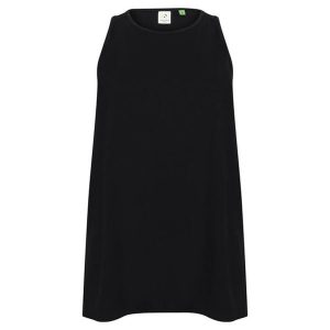 Koszulka Damska Z Odkrytymi Plecami. Czarne bluzki TOMBO, bez wzorów, sportowe, bez kołnierzyka, bez ramiączek. Za 95,99 zł.