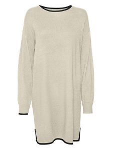 Vero Moda Sukienka w kolorze beżowym rozmiar: XL. Brązowe sukienki Vero Moda, na co dzień, xl, bez wzorów, bez kołnierzyka, bez ramiączek, midi, proste. Za 129,95 zł.