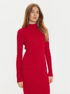 TWINSET Sweter 242TT3022 Czerwony Slim Fit. Czerwone swetry klasyczne Twinset, m, z syntetyku, bez kołnierzyka. Za 529,99 zł.