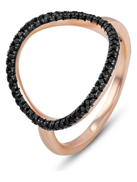 DI GIORGIO Pozłacany pierścionek z cyrkoniami rozmiar: 58. Czarne pierścionki DI GIORGIO, z cyrkonią, pozłacane. Za 178,79 zł.