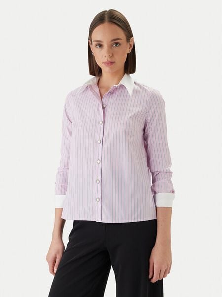 Morgan Koszula 251-CKARA Różowy Regular Fit. Czerwone koszule Morgan, bez wzorów, z bawełny, bez kołnierzyka, bez ramiączek. Za 249,99 zł.