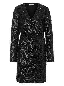 Rich & Royal Sukienka w kolorze czarnym rozmiar: 42. Czarne sukienki Rich & Royal, bez wzorów, bez kołnierzyka, bez ramiączek, midi. Za 479,95 zł.