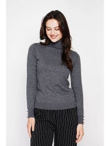 C& Jo Golf w kolorze szarym rozmiar: 42. Szare golfy C& Jo, bez wzorów, ze splotem. Za 140,53 zł.