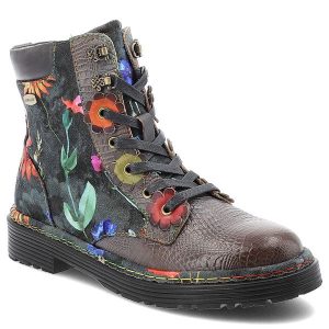 Kolorowe Botki Laura Vita Stylowe Buty Damskie. Botki LAURA VITA, bez wzorów, ze skóry, bez obcasa, bez zapięcia. Za 416,99 zł.