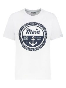 Eight2Nine Koszulka w kolorze białym rozmiar: M. Białe bluzki Eight2Nine, m, bez wzorów, z bawełny, bez kołnierzyka, bez ramiączek. Za 60,88 zł.