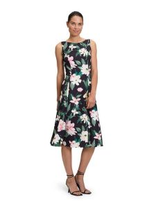 Vera Mont Sukienka w kolorze granatowo-jasnoróżowym rozmiar: 42. Niebieskie sukienki Vera Mont, bez wzorów, bez kołnierzyka, bez ramiączek, midi. Za 260,99 zł.