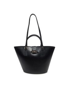 Tommy Hilfiger Torebka Heritage Leather Tote AW0AW17209 Czarny. Czarne shopper bag TOMMY HILFIGER, bez wzorów, ze skóry, bez dodatków. Za 669,99 zł.