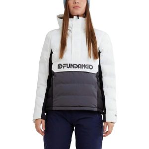 Kurtka narciarska damska Everett Padded Anorak. Białe kurtki FUNDANGO, na zimę, l, bez wzorów, z puchu, bez kaptura, narciarskie. Za 589,90 zł.