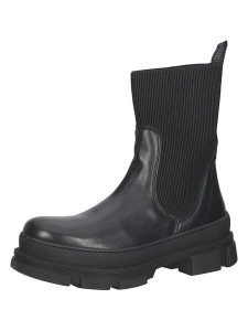 Steve Madden Skórzane botki w kolorze czarnym rozmiar: 40. Czarne botki Steve Madden, bez wzorów, bez obcasa, bez zapięcia. Za 248,27 zł.