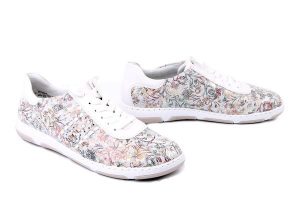 RIEKER 42408-90 multi, półbuty damskie. Półbuty Rieker, bez wzorów, bez obcasa, bez zapięcia. Za 349,90 zł.