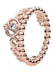 Pandora Pozłacany pierścionek z cyrkoniami rozmiar: 50. Różowe pierścionki Pandora, z cyrkonią, pozłacane. Za 295,99 zł.