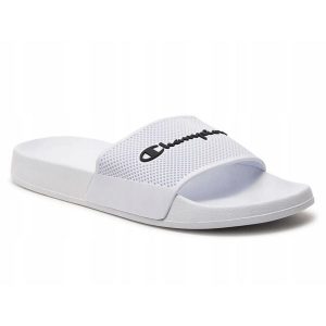 Klapki sportowe basenowe Champion DAYTONA. Białe klapki Champion, bez wzorów, bez obcasa. W wyprzedaży za 78,00 zł.