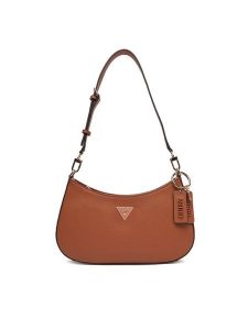 Guess Torebka Noelle II HWZG96 72180 Brązowy. Brązowe torebki klasyczne Guess, z aplikacjami, ze skóry, bez dodatków. Za 329,99 zł.