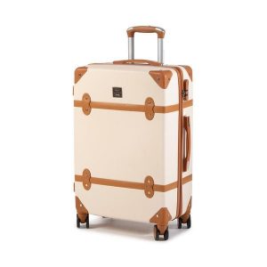 Walizka średnia Semi Line. Brązowe walizki Semi-line, bez wzorów, średnie. Za 279,99 zł.