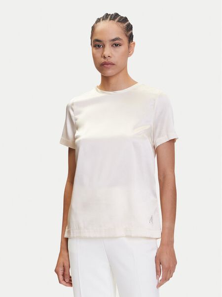 Marciano Guess Bluzka 4YGH07 7117A Écru Regular Fit. Bluzki Marciano Guess, z aplikacjami, z jedwabiu, bez kołnierzyka, bez ramiączek. Za 309,99 zł.