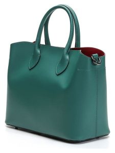 Victor & Hugo Paris Skórzana torebka "Nisa" w kolorze zielonym - 31 x 14 cm rozmiar: onesize. Zielone torebki klasyczne Victor & Hugo Paris, bez wzorów, z materiału, przez ramię, bez dodatków. Za 326,99 zł.