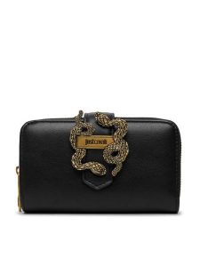 Just Cavalli Portfel 80RA5PA4 ZSA89 Czarny. Czarne portfele Just Cavalli, bez wzorów, ze skóry. Za 374,99 zł.