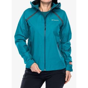 Kurtka przeciwdeszczowa damska Columbia Reign No Shine Jacket. Zielone kurtki Columbia, bez wzorów, bez kaptura. Za 585,99 zł.