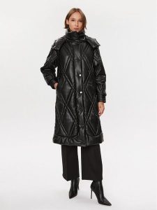 Guess Kurtka przejściowa W3BL30 WFSP0 Czarny Regular Fit. Czarne kurtki Guess, m, z aplikacjami, ze skóry, bez kaptura. Za 429,99 zł.