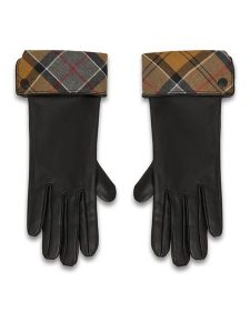 Barbour Rękawiczki Damskie Lady Jane LGL0005BK11 Czarny. Czarne rękawiczki Barbour, bez wzorów, ze skóry. Za 299,99 zł.
