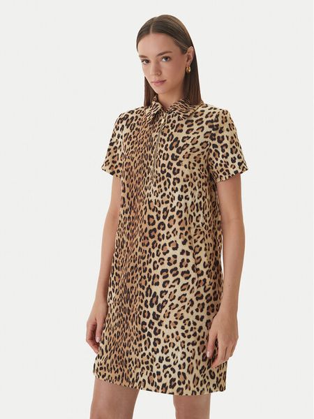 LOLA CASADEMUNT Sukienka codzienna LS2616134 Brązowy Loose Fit. Brązowe sukienki LOLA CASADEMUNT, na co dzień, xl, bez wzorów, z syntetyku, bez kołnierzyka, bez ramiączek, proste. Za 543,99 zł.