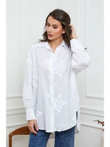 Fleur de Lin Koszula w kolorze białym rozmiar: M. Białe koszule Fleur de Lin, m, bez wzorów, z bawełny, bez kołnierzyka, bez ramiączek. Za 109,78 zł.