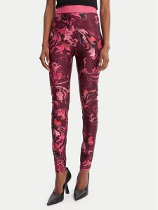 Versace Jeans Couture Legginsy 79HAC101 JS501 Różowy Slim Fit. Czerwone legginsy Versace Jeans Couture, bez wzorów, z jeansu. Za 396,99 zł.