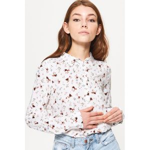 Wzorzysta koszula - Kremowy. Koszule marki Cropp. Za 59,99 zł.
