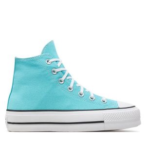 Trampki Converse. Niebieskie trampki Converse, bez wzorów, bez zapięcia. Za 309,99 zł.