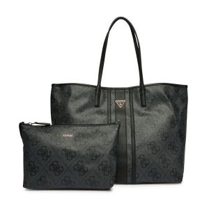 Torebka Guess. Szare shopper bag Guess, z aplikacjami, bez dodatków. Za 689,99 zł.