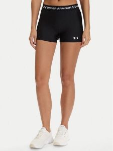 Under Armour Szorty sportowe HeatGear® 6010725 Czarny Slim Fit. Czarne spodenki sportowe Under Armour, l, bez wzorów, z syntetyku, na fitness i siłownię. Za 129,99 zł.
