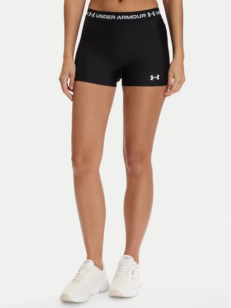 Under Armour Szorty sportowe HeatGear® 6010725 Czarny Slim Fit. Czarne spodenki sportowe Under Armour, l, bez wzorów, z syntetyku, na fitness i siłownię. Za 77,99 zł.