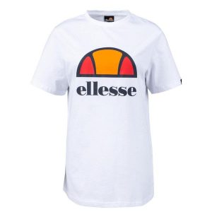 Koszulka damska Ellesse Arieth. Białe bluzki Ellesse, l, bez wzorów, sportowe, bez kołnierzyka, bez ramiączek. Za 79,99 zł.