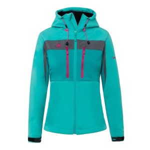 Kobieta trekking kurtka typu softshell izas Inatye. Czerwone kurtki Izas, m, bez wzorów, z softshellu, bez kaptura. Za 486,91 zł.