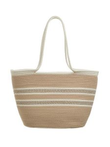 BLE Shopper bag w kolorze beżowym - 45 x 30 x 15 cm rozmiar: onesize. Brązowe shopper bag BLE, bez wzorów, z materiału, na ramię, bez dodatków. Za 56,45 zł.