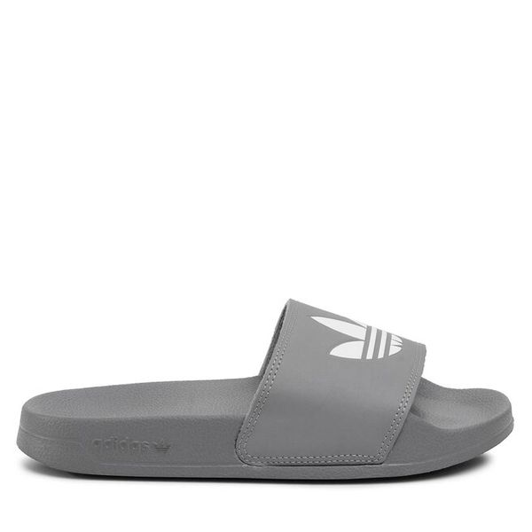 Klapki adidas. Szare kalosze ADIDAS, bez wzorów, bez obcasa. Za 139,99 zł.
