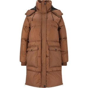 Parka dla kobiet Whistler Amatos. Brązowe kurtki WHISTLER, bez wzorów, z puchu, bez kaptura. Za 354,50 zł.