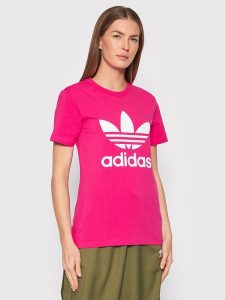 Adidas T-Shirt adicolor Classics Trefoil HG3785 Różowy Regular Fit. Czerwone t-shirty ADIDAS, bez wzorów, z bawełny, bez kołnierzyka, bez ramiączek. Za 129,99 zł.