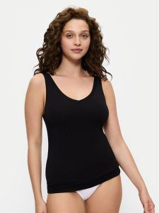 Triumph Top Sense Of Modal 10224796 Czarny Slim Fit. Czarne topy Triumph, xl, bez wzorów, z syntetyku, bez kołnierzyka, bez ramiączek. Za 49,00 zł.