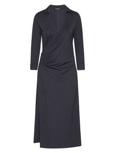 Ilse Jacobsen Sukienka w kolorze antracytowym rozmiar: XL. Czarne sukienki Ilse Jacobsen, na imprezę, s, bez wzorów, z wiskozy, klasyczne, bez kołnierzyka, bez ramiączek, midi. Za 208,99 zł.