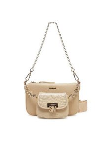 Steve Madden Torebka Bnaim SM13001550 Beżowy. Brązowe torebki klasyczne Steve Madden, bez wzorów, ze skóry, bez dodatków. Za 249,99 zł.