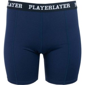 PlayerLayer Damskie Elastyczne Szorty S. Niebieskie spodenki sportowe POWERLAYER, s, bez wzorów. Za 129,99 zł.