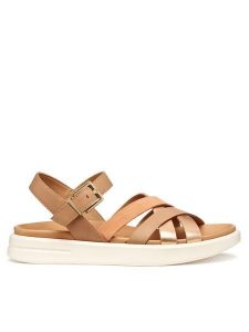 Geox Sandały D Xand 2S D35PAB 043CF C8391 Brązowy. Brązowe sandały Geox, bez wzorów, ze skóry, bez obcasa, na płaskiej podeszwie, bez zapięcia. Za 459,99 zł.