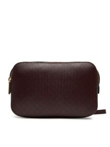 Calvin Klein Torebka Emblem Aop Elongated Camera Bag LV04F3268G Bordowy. Czerwone listonoszki Calvin Klein, bez wzorów, ze skóry, bez dodatków. Za 279,99 zł.