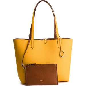 Torebka LAUREN RALPH LAUREN - Merrimack 431697234016 Sunflower/Lauren Tan. Brązowe shopper bag marki Lauren Ralph Lauren, ze skóry ekologicznej. Za 779,00 zł.